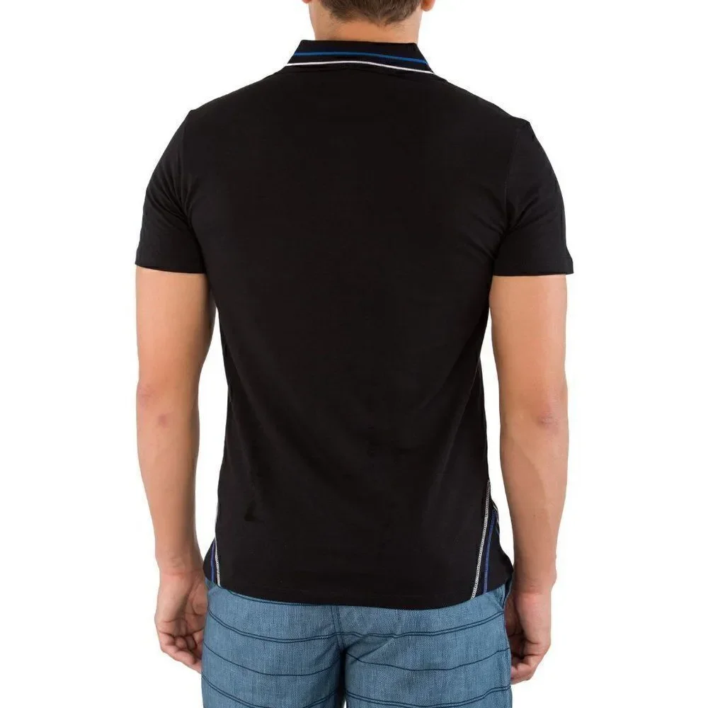 New Just Cavalli Men Black 3-Button Classic Light Cotton Polo Shirt Tee XS - Picture 4 of 5